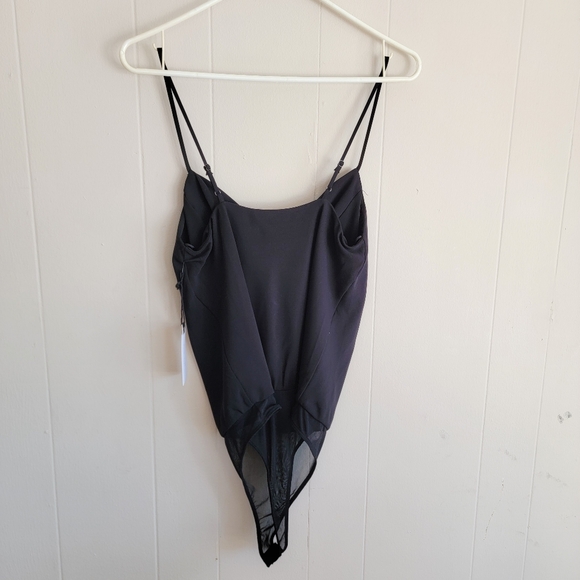 ASTR Black Cowl Neck High Leg Bodysuit - Picture 2 of 3